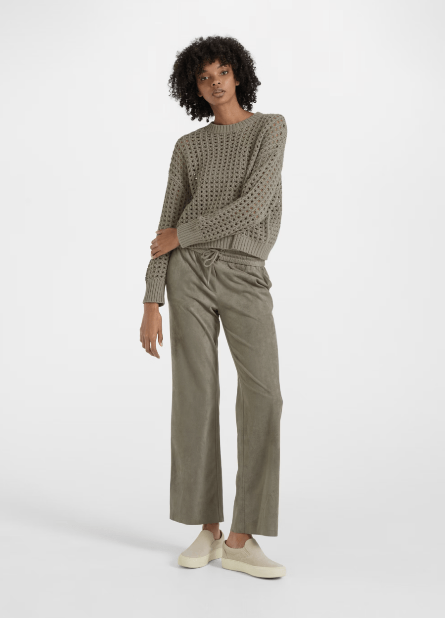 JUVIA Jula Tech Velours Hose Moon Rock – Bild 2