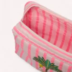 NIMO WITH LOVE Kosmetiktasche Pink Stripe/Palm – Bild 3