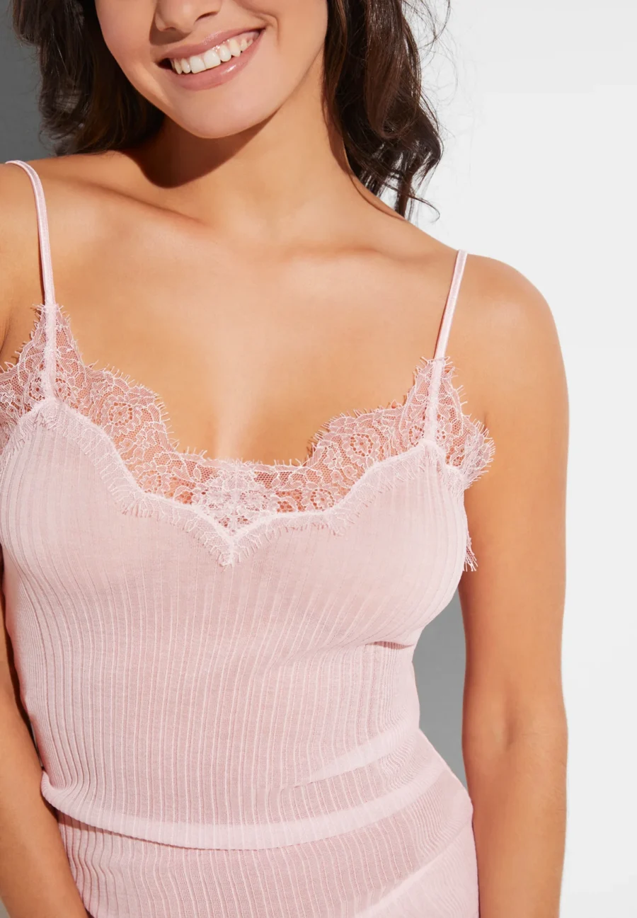 ZIMMERLI Richelieu Spaghetti Top mit Spitze – Bild 9