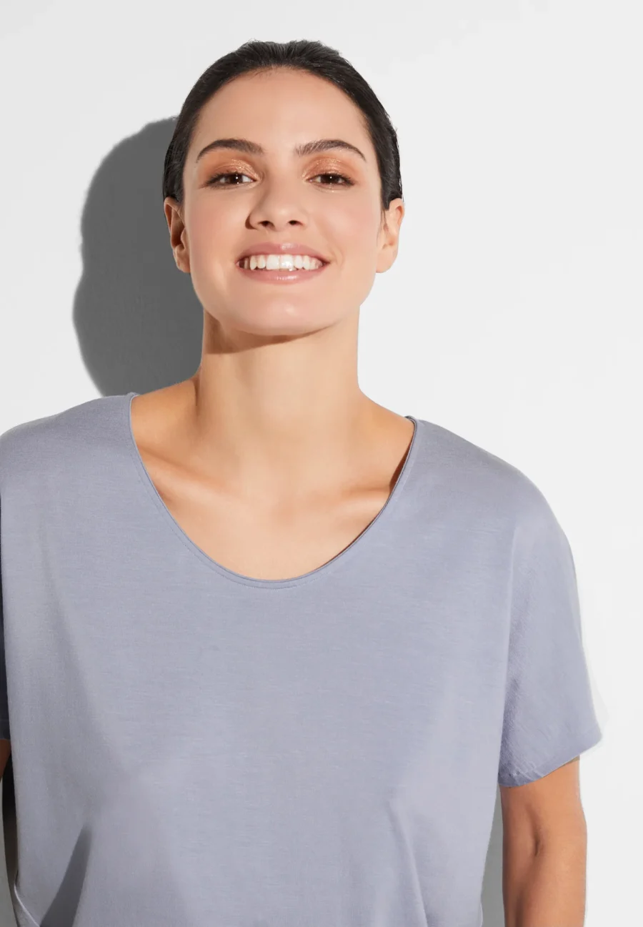 ZIMMERLI Pureness T-Shirt kurzarm Lavender Blue – Bild 2