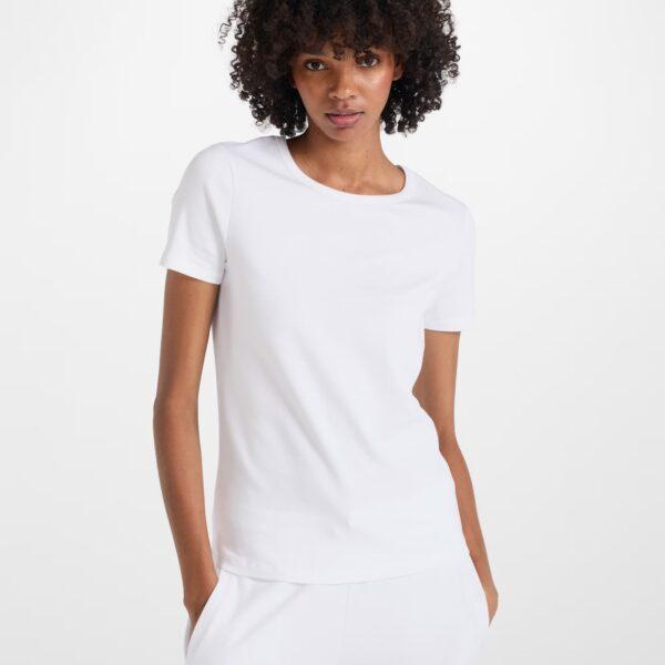 JUVIA Jersey Modal T-Shirt "Karli" Slim Fit Weiß