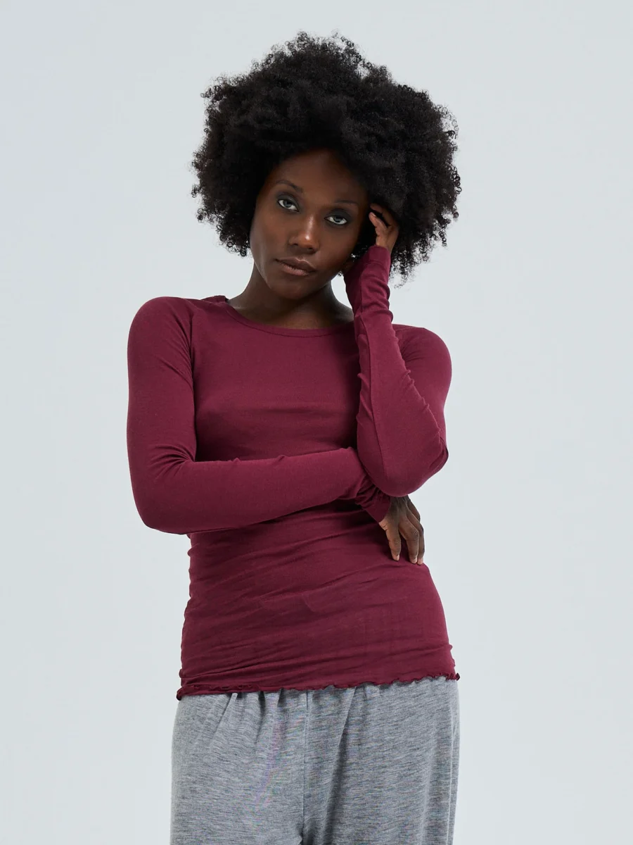 SEAMLESS BASIC Cotton Elvira Langarmshirt – Bild 4