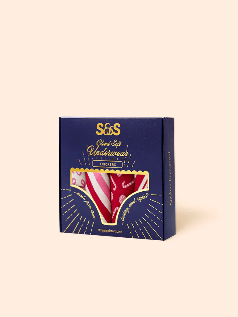 STRIPE & STARE Das Original Knicker Viererpack Slip Candy Cane Wishes 2 STRIPE & STARE Das Original Knicker Viererpack Slip Candy Cane Wishes – Bild 2