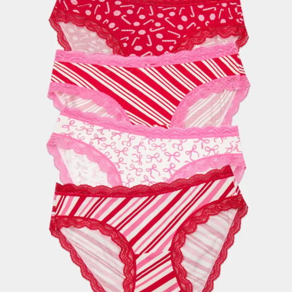 STRIPE & STARE Das Original Knicker Viererpack Slip Candy Cane Wishes