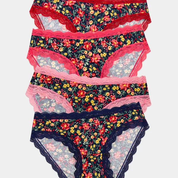 STRIPE & STARE Das Original Knicker Viererpack Slip Cherry Bloom