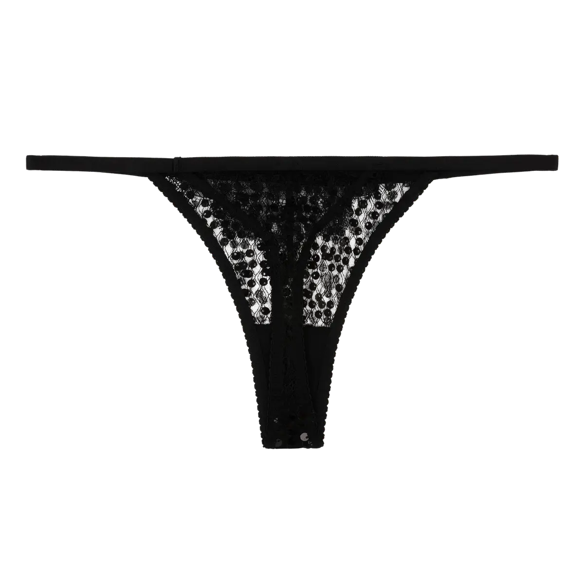 LOVE STORIES Roomservice Eleganter String-Slip Schwarz 4 LOVE STORIES Roomservice Eleganter String-Slip Schwarz – Bild 4