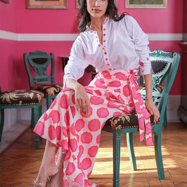 NIMO WITH LOVE Mullein-Rock Ikat Rosa Orange